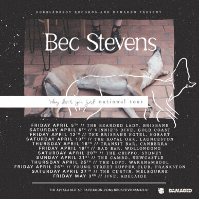 Bec Stevens 2019 AUS tour poster